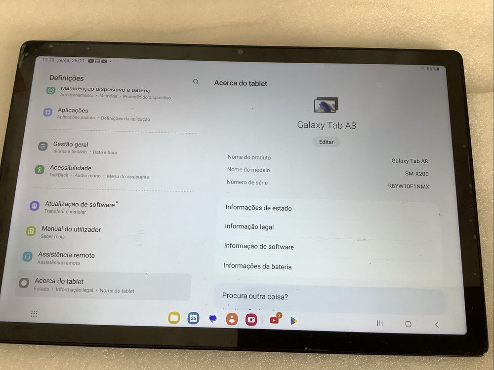 Tablet Samsung Galaxy Tab A8  SM-X200