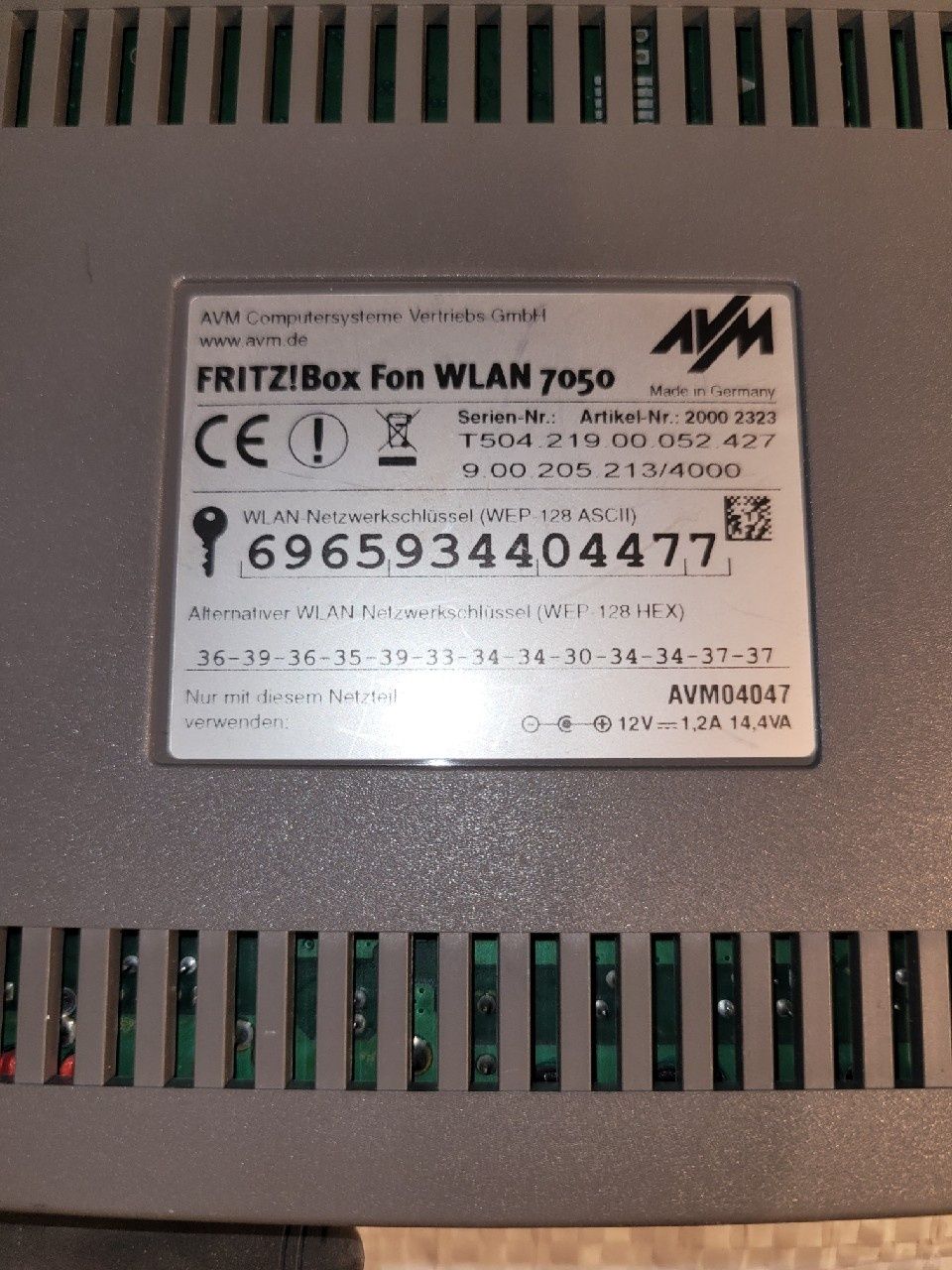 Modem ruter Fritz 7050