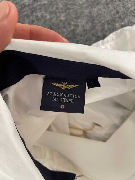 Koszula NOWA aeronautica militare biała wyszywana haftowana