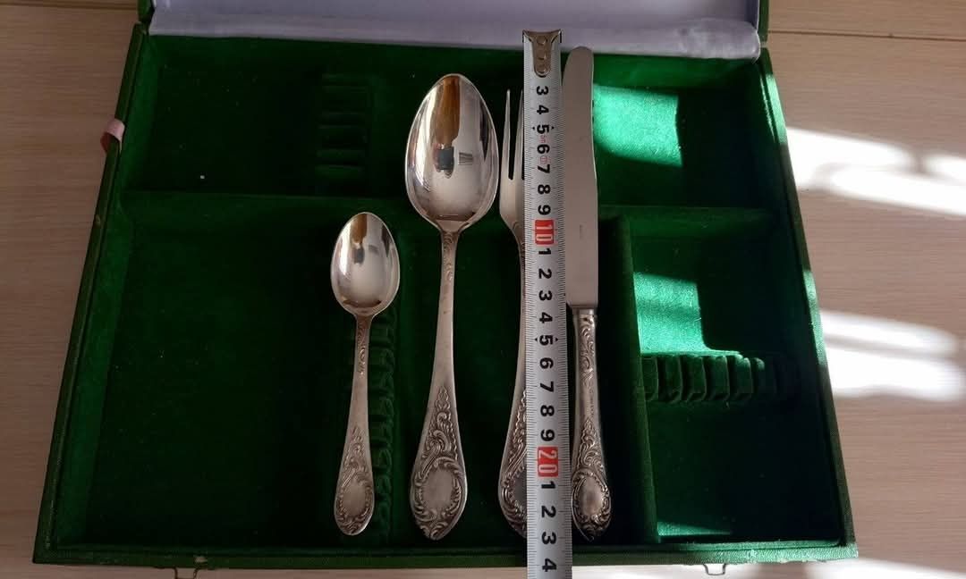 Komplet sztućców posrzebzenych wzór "FABERGE". ZSRR.. Kijów. Vintage.