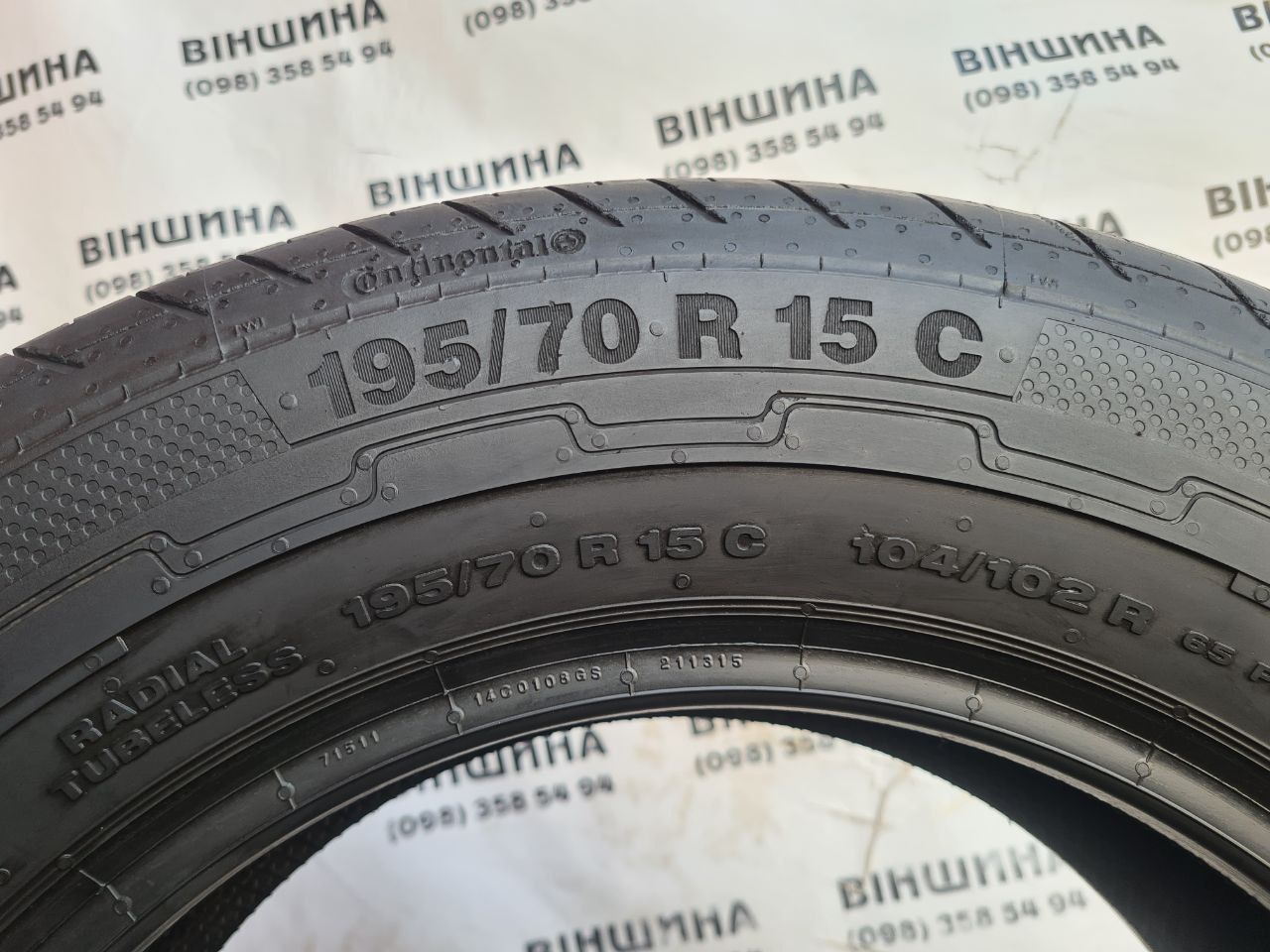 Шина 195/70 R 15C Continental VancoEco. Одне колесо. Розпаровка.