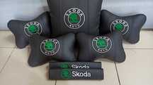 Автоподушки, подушки на подголовники под шею в авто Skoda
