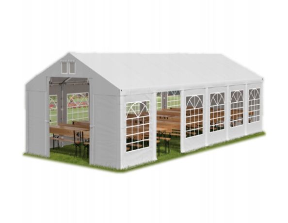 Namiot pawilon wystawowy ogrodowy 6x12x3m biały PVC
