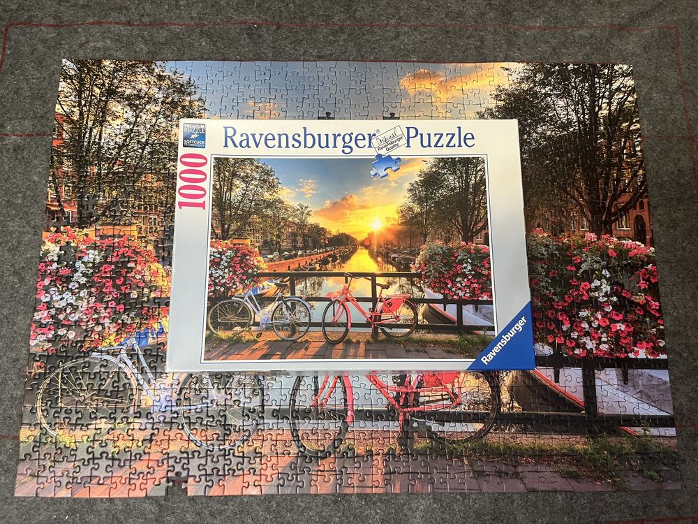 Ravensburger немецкий пазл 1000 шт Велосипеды в Амстердаме некомплект