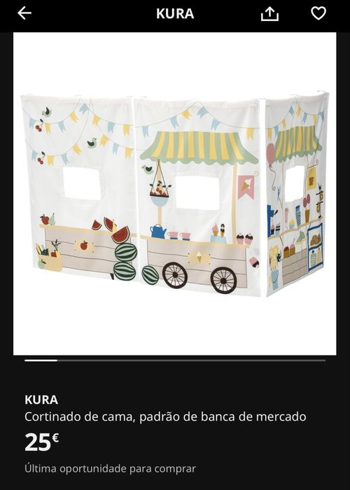 KURA - cama reversível + estrado + cabana sorveteria
