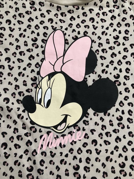 хлопковое леопардовое платье с Микки H&M на девочку 5-6 лет