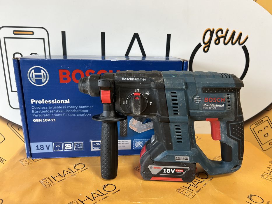 Zestaw Bosch GSR 18V-45 + GBH 18V-21 + GWS 18V-7 od Lombard HaloGSM