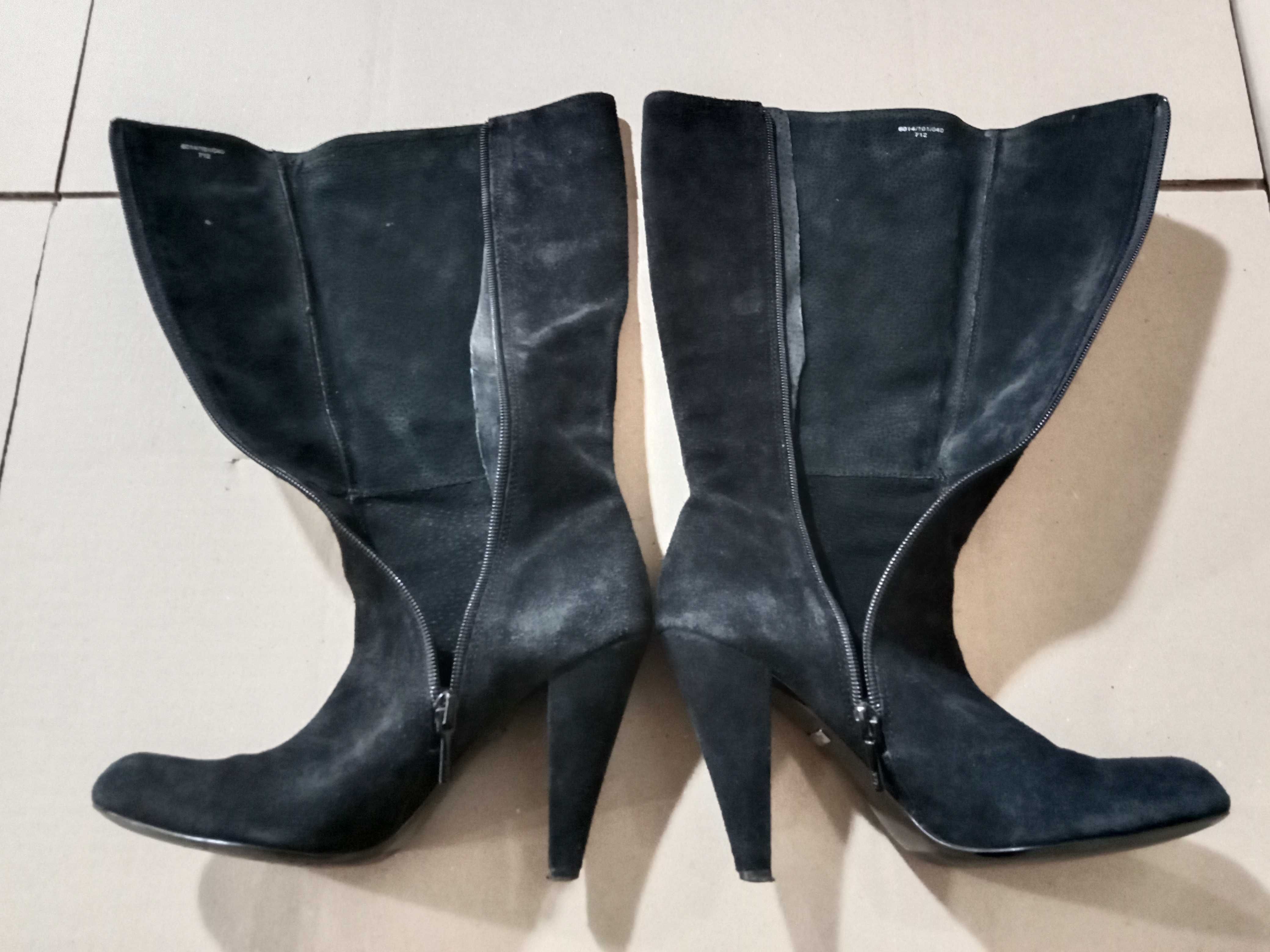 Сапоги женские Zara Basic замшевые 38 размер