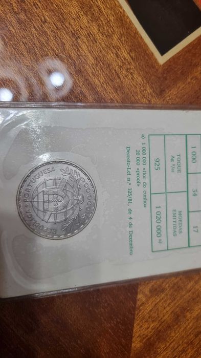 Moeda em Prata Morte de Camões