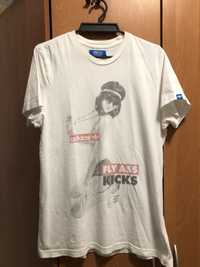 Biały t-shirt Adidas unikat