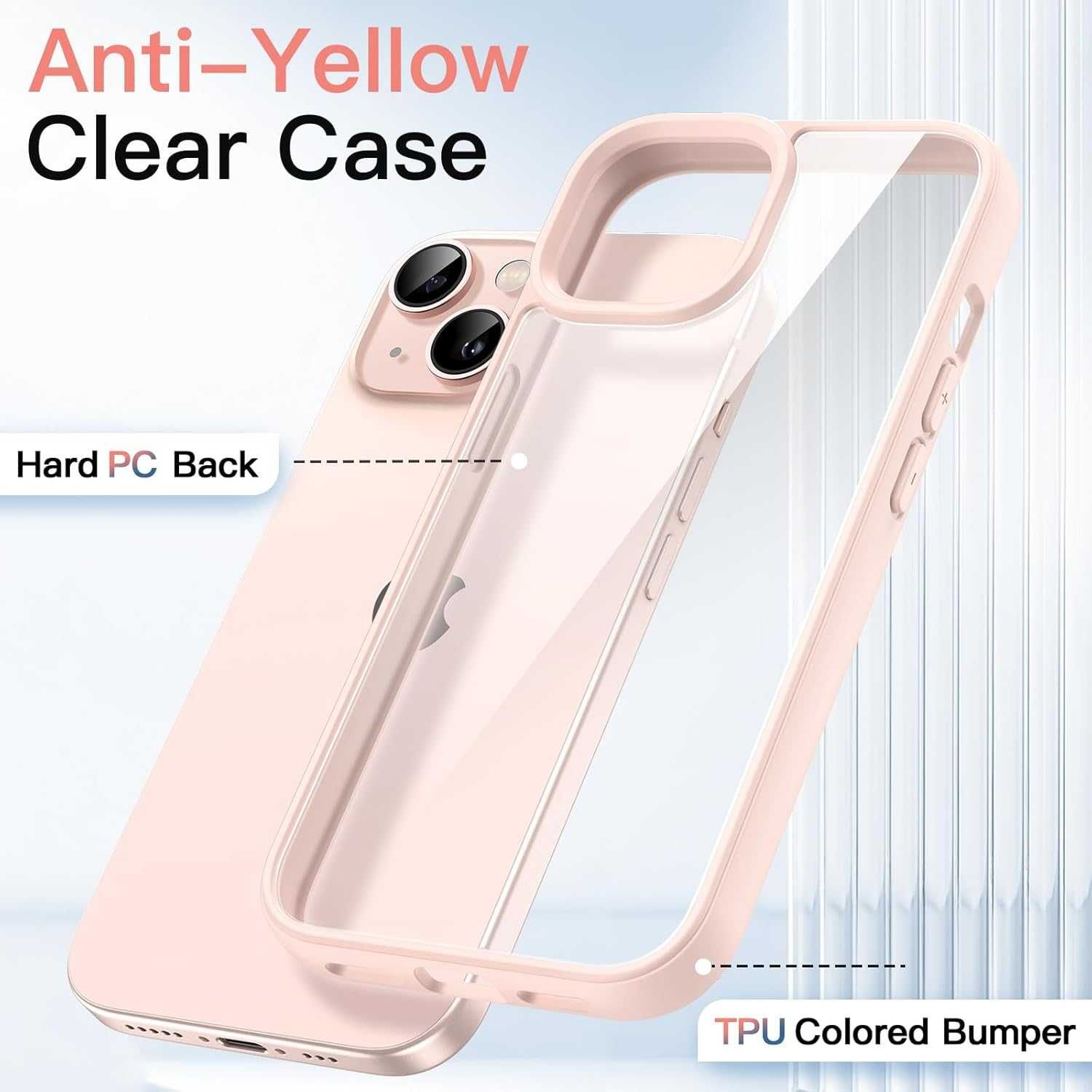 Etui na tył plecki iPhone 13 6,1" osłona bumper jasny różowy matowy