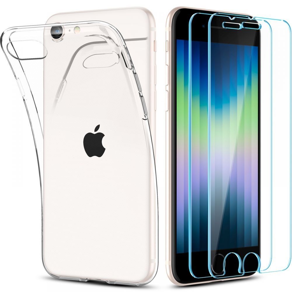 Etui + 2 Szkła Spigen Crystal Iphone 7 / 8 / Se 2020 / 2022