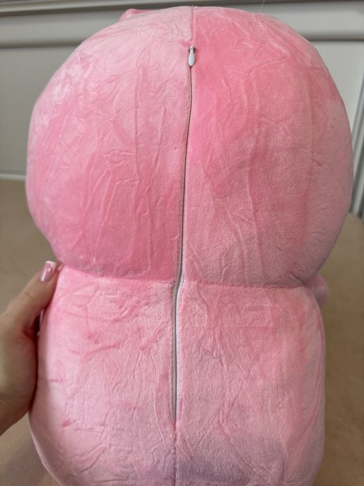 М'яка іграшка Colorful Home Зайчик вухань, з пледом всередині, рожевий