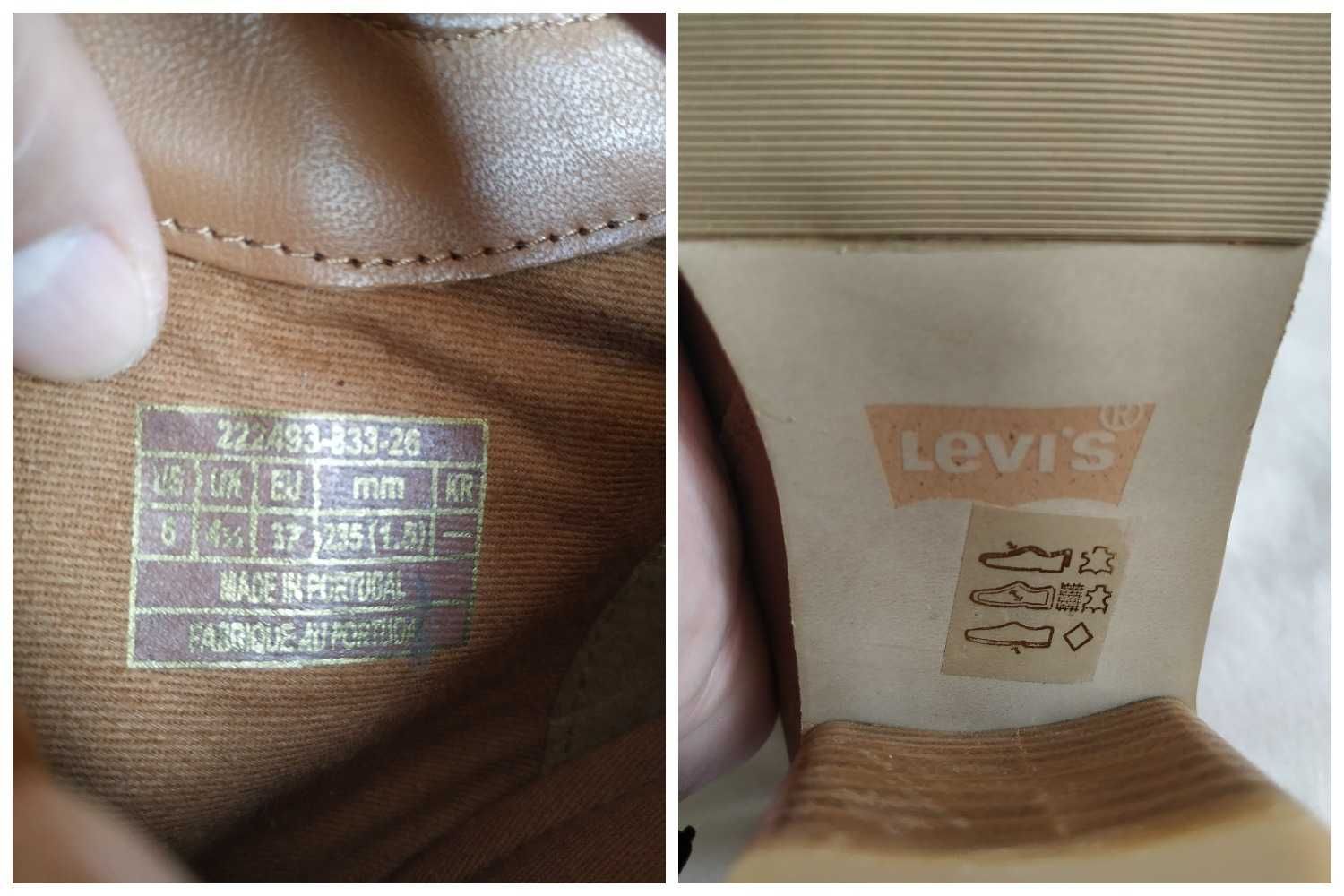 Ботинки/Ботильоны женские кожаные "LEVIS" Размер EU 37 (23.5 см)