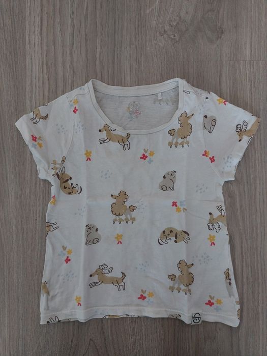 Koszulka, T-shirt dla dziewczynki, pieski, r.104