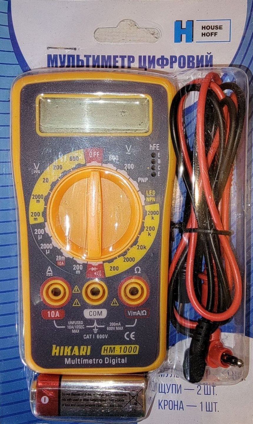 Мультиметр цифровий універсальний Hikari HM-1000