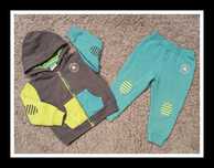 Converse dres komplet 80 86 turkus limonkowe szare bluza spodnie orygi