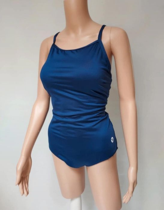 Nowy granatowy strój kostium kąpielowy jednoczęściowy blokada UV A B _