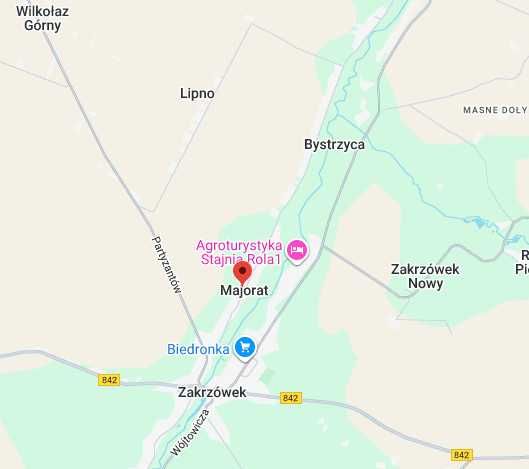 Siedlisko o powierzchni 2,21 ha w miejscowości Majorat/ Zakrzówka