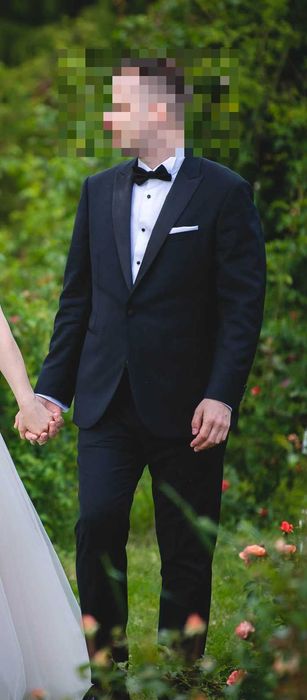 Garnitur smokingowy ślubny czarny Albione rozmiar 56/182