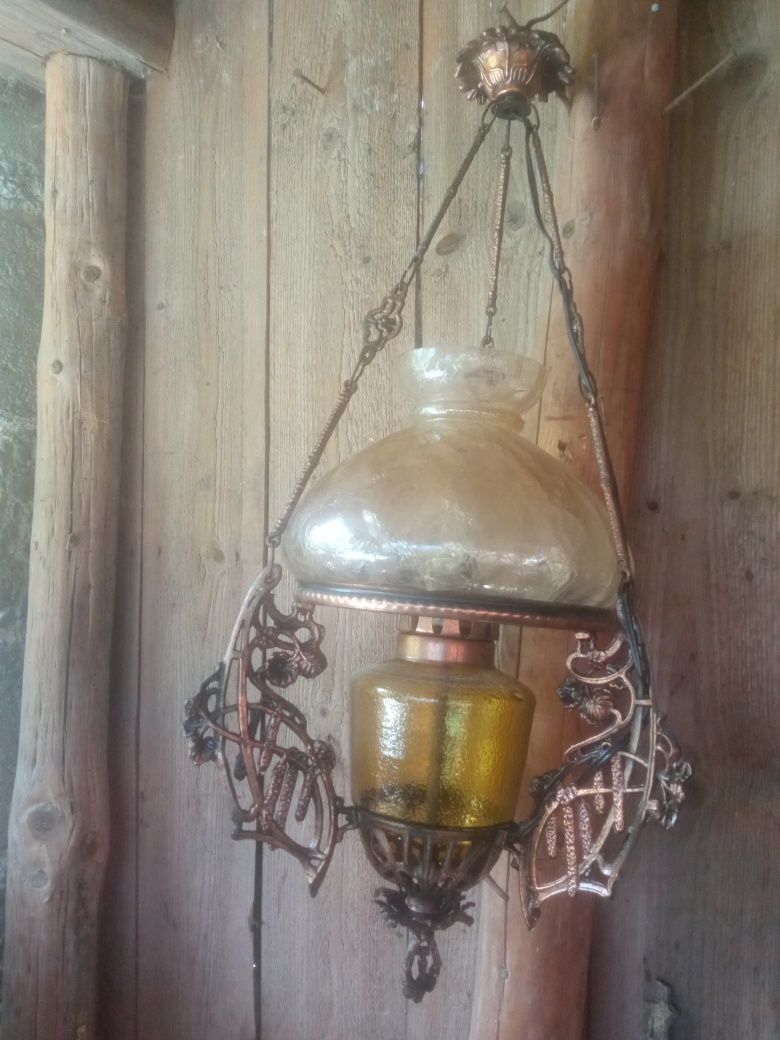 Lampa żyrandol PRL
