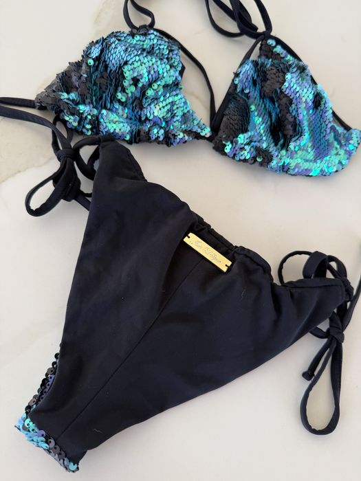 Cekinowy strój kąpielowy niebieski cekiny Just Unique S/M