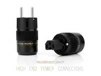 Wtyki zasilania audiocrast x2 ROD IEC/EU typ Viborg