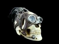 Rzeźba Figura Czaszka Czacha Steampunk Kolor - Veronese (Wu76300va