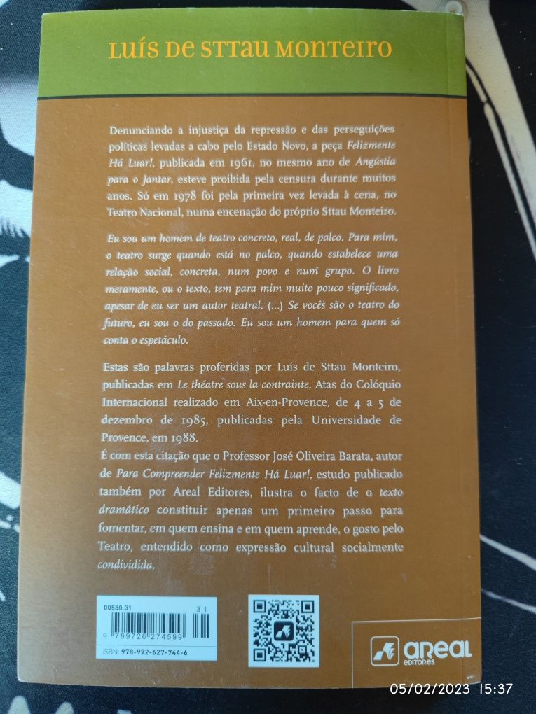 Felizmente há luar de Luís de sttau monteiro