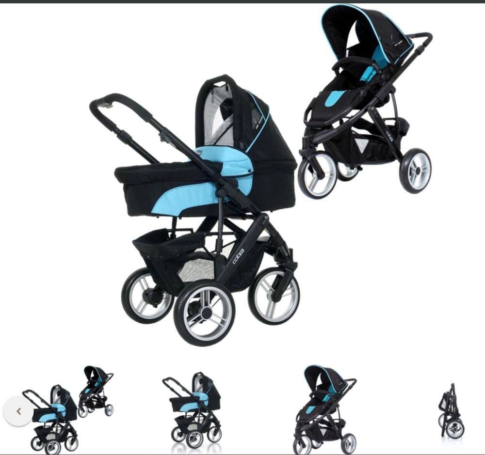 Коляска 2 в 1 ABC Design Cobra Turquoise-black