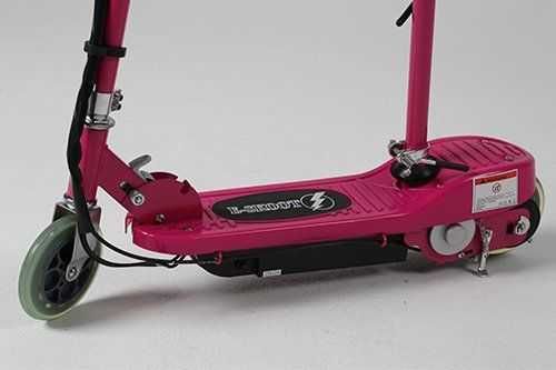 Nowy Skuter hulajnoga elektryczna E-Skoot 120W Różowa z siodełkiem