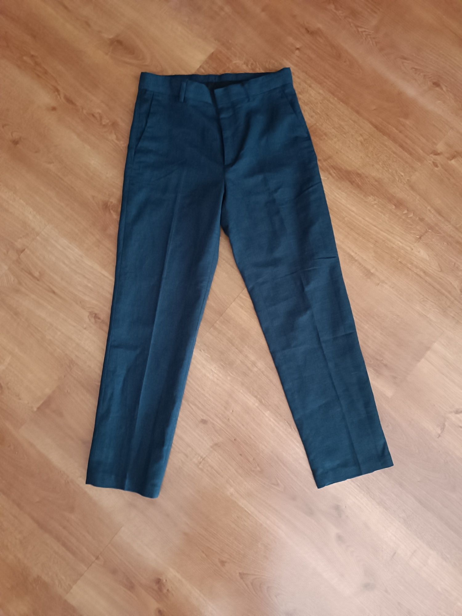 Spodnie garniturowe h&m granatowe