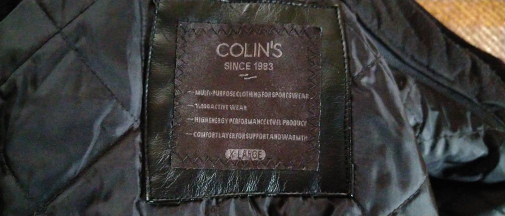 Куртка чоловіча мужская Colin's чорна еко шкіра кожа