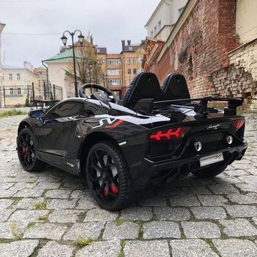 Двухместная детская электромашина Lamborghini, черная