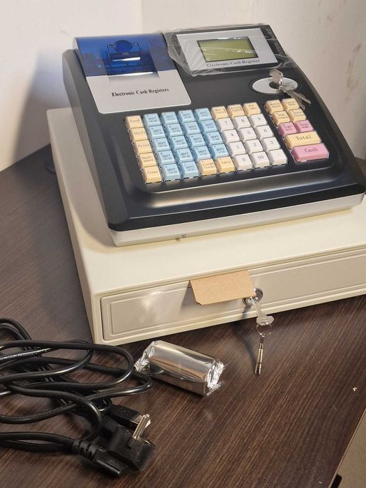 czarna elektroniczna kasa fiskalna, angielskie oprogramowanie