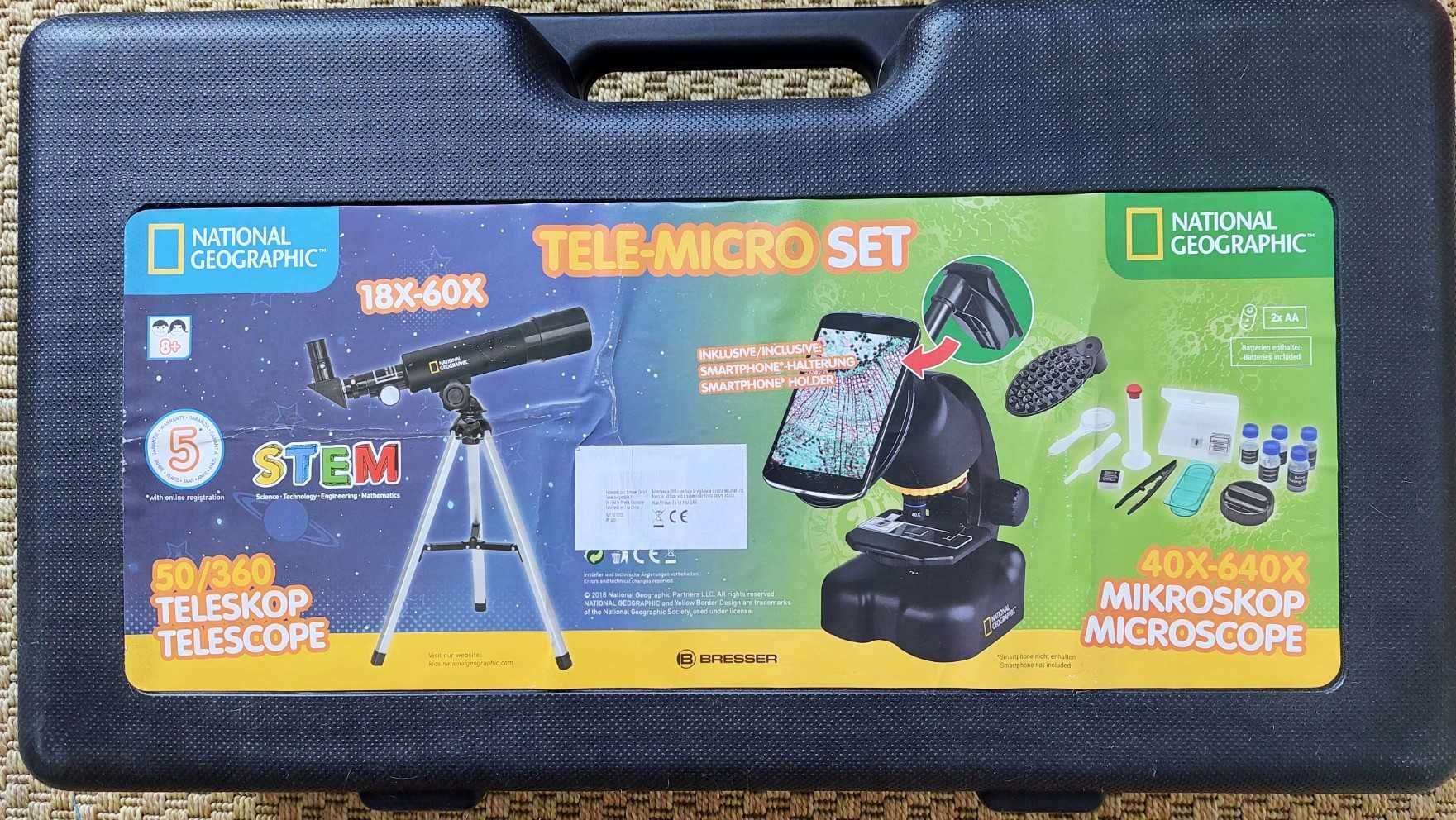 Conjunto telescópio e microscópio National Geographic - Bresser