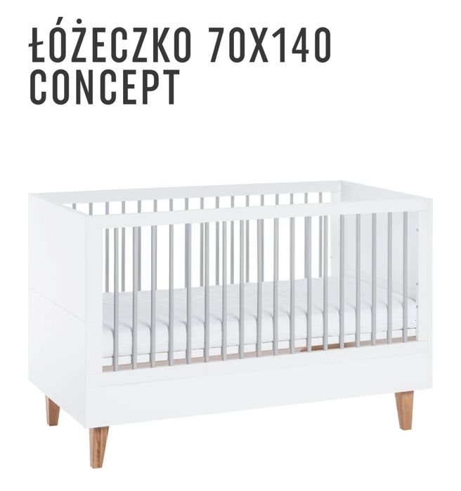 Łóżeczko dzieciece 70x140 VOX concept z materacem