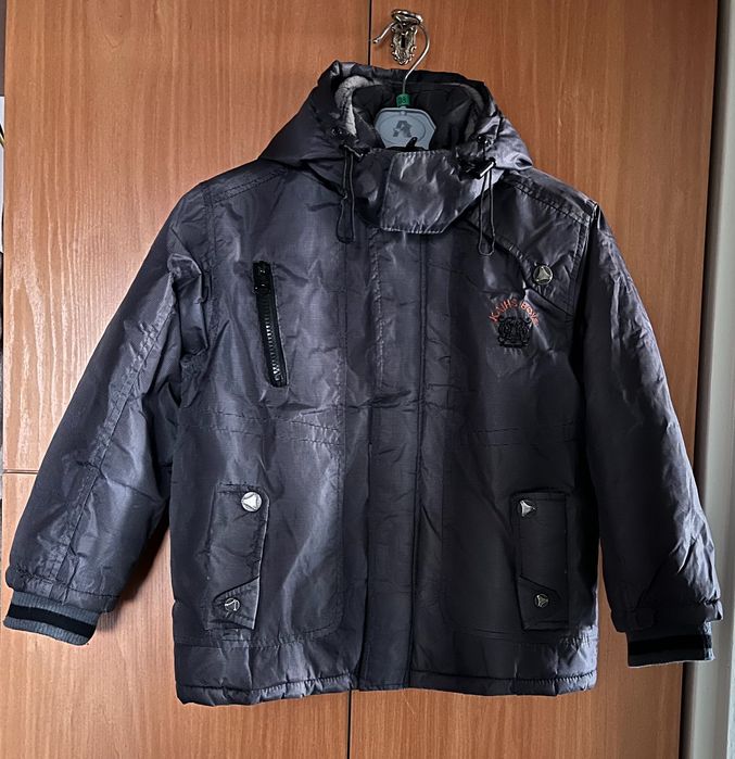 Kurtka bardzo ciepła zimowa wiatro i wodoodporna 122 cm.