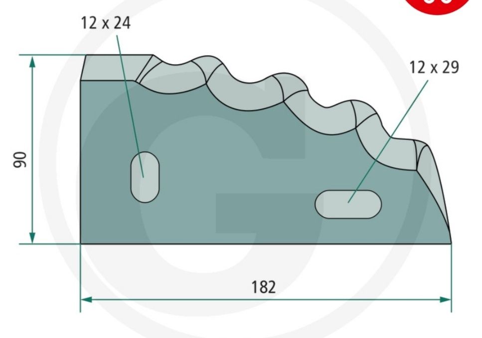 Nóż do paszowozu Luclar 110.0100.37/38 Granit Germany