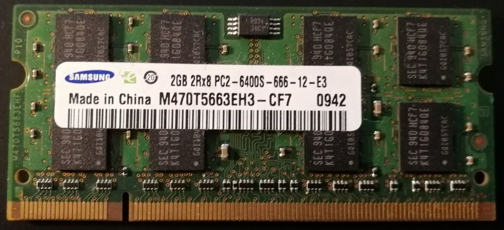 Memória Samsung 2GB DDR2 PC2-6400 SODIMM