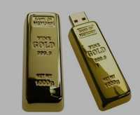 USB флешка оригінальна подарункова Kronos Золотий злиток на 8Гб