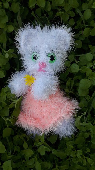 Мягкая игрушка | Кошечка | Плюшевая | Вязаная | Handmade | Новый Год