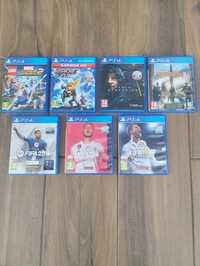 Gry PS4 FIFA, Super Heroes 2, The Division 2,