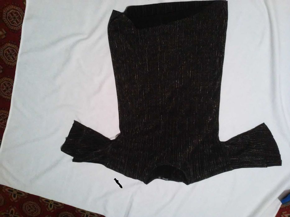 sukienka tunika BooHoo r.12 mieniąca się roz.36 do 44 WYMIARY!