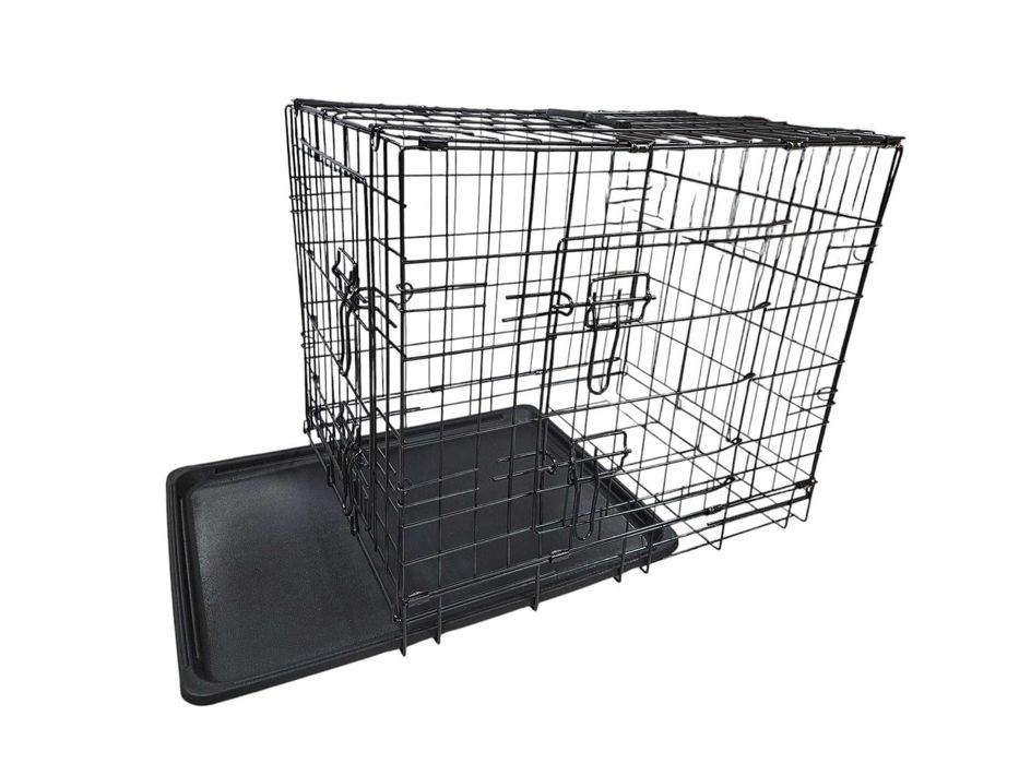 Klatka metalowa dla psa kota transporter kojec 60x46x51 cm