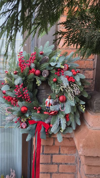 Duży Wianek 60 cm Bożego Narodzenia wianek świąteczny