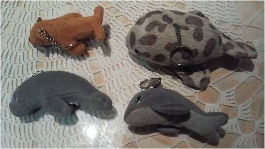 Porta-chaves com peluche animais marinhos promoção