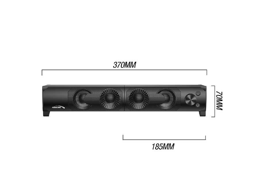 Głośniki 2.0 do komputera laptopa 2w1 SOUNDBAR Audiocore AC955