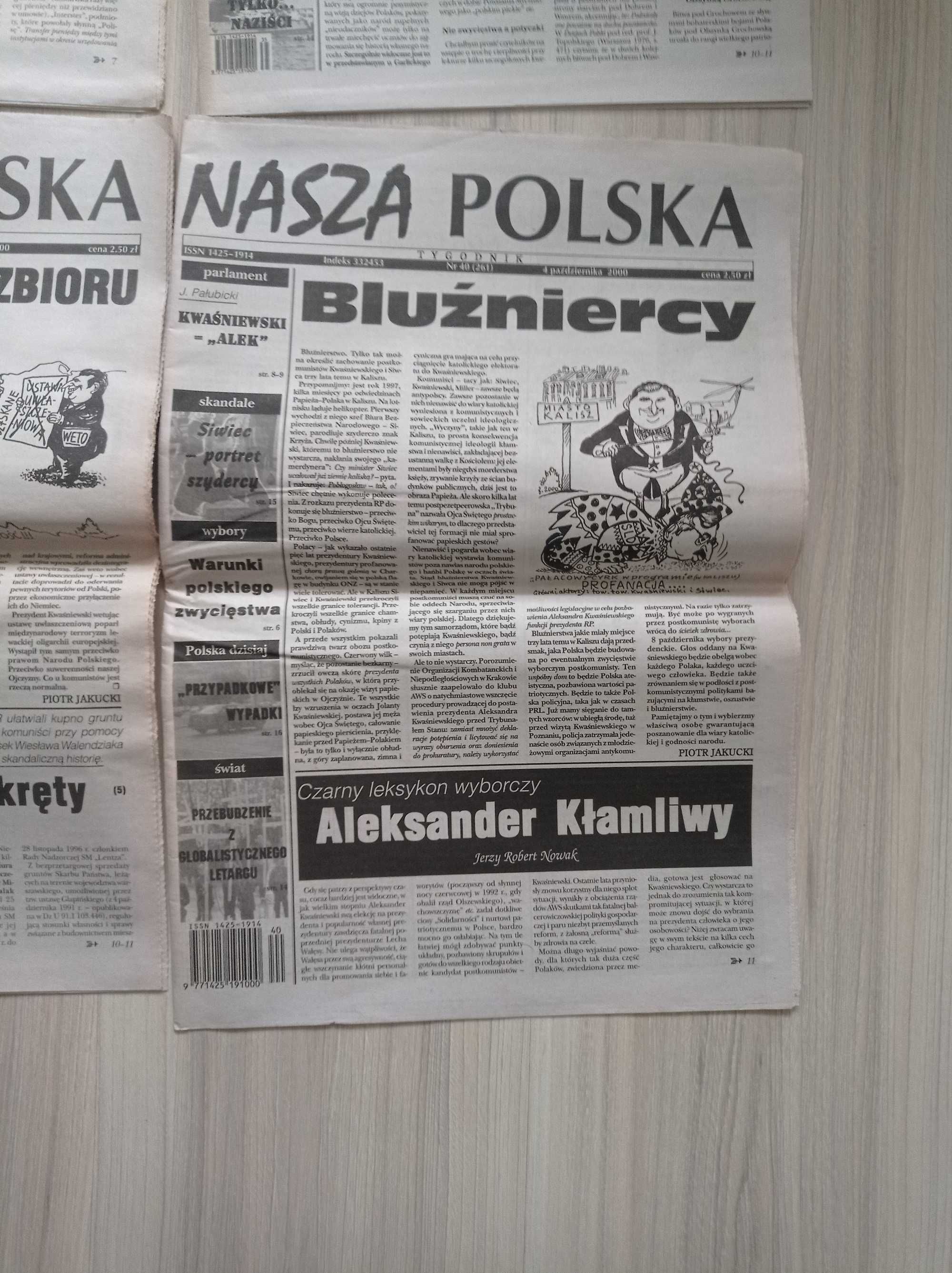 Nasza Polska 1999 i 2000, zestaw gazet