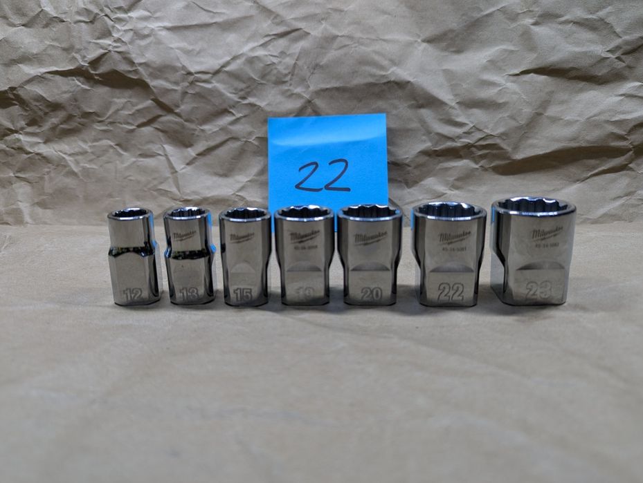 Набір головок торцевих хромованих метричних 1\2” МіІwauкее 7 шт
